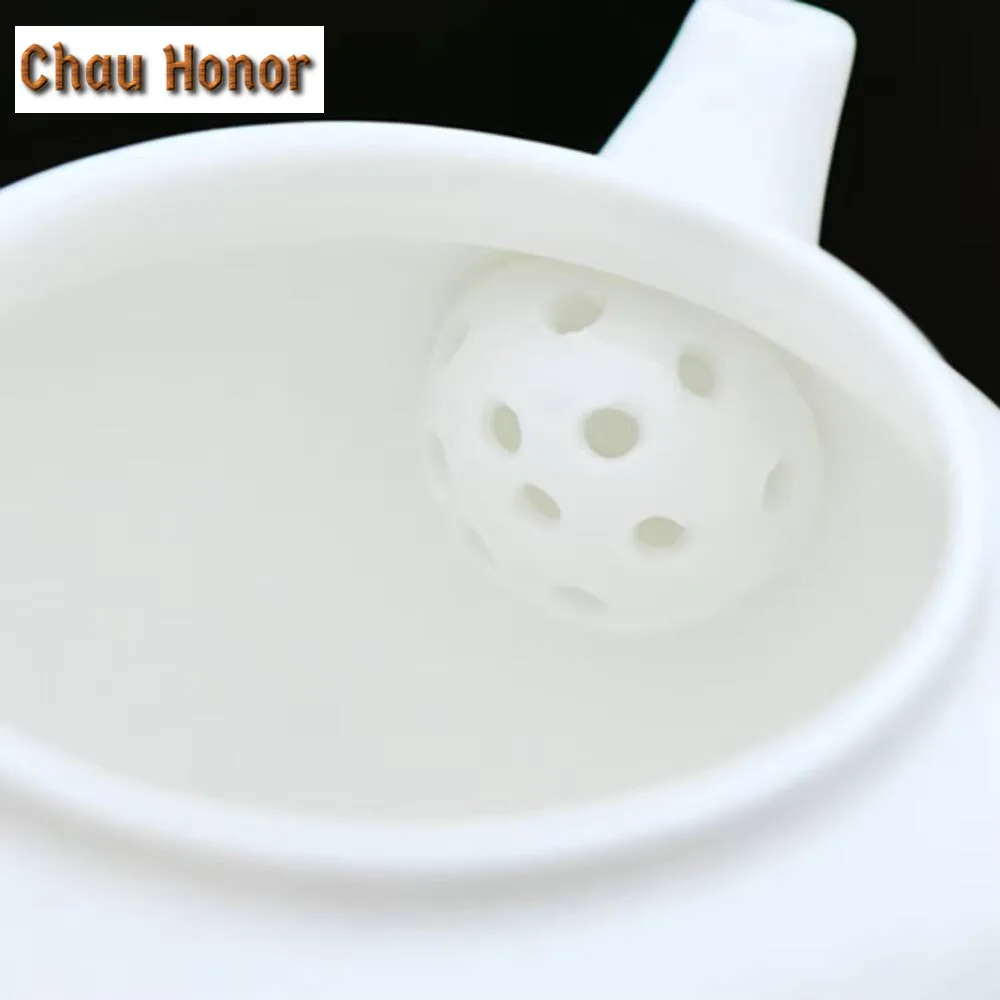 240ml Butterfly Dance Flower Ceramic Teapot Luxury Fragrance Pot Tea Brewing Kettle with Infuser Puer Cha Twaware Supplies Gift