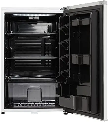 4.4 Cu.Ft. Mini Fridge Compact Refrigerator For Bedroom Living Room Bar Dorm Kitchen Office E-Star In Pearl White With Lock