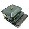 DMWD Household Double Side Heating Electric Skillet Crepe Pancake Maker Automatic Pizza Pie Machine Baking Tray Hot Pot 2 in 1 1