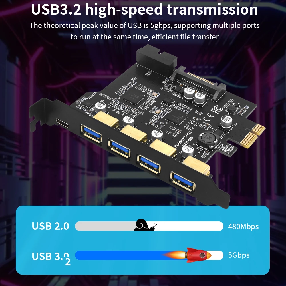 Scheda Di Espansione USB Startech 4 Porte - PCIe, 5 Gbps Per Porta, Con Alimentazione SATA/LP4 - Foto 7