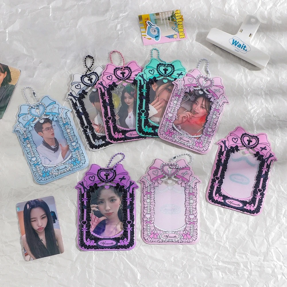 Card Holder Cake Lace Kpop Photocard Holders 3Inch Sweet Girls Kawaii Stationary