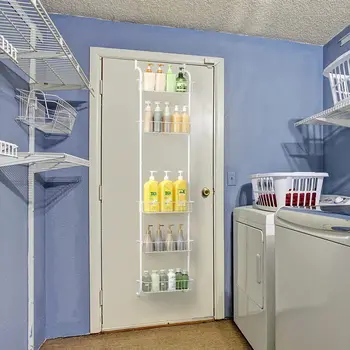 6-Tier Adjustable Pantry Organization Storage, Heavy-duty Metal Door Spice Rack for Kitchen, Bathroom 4