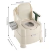 Portable Bedside Toilet with Sensor Night Light 2
