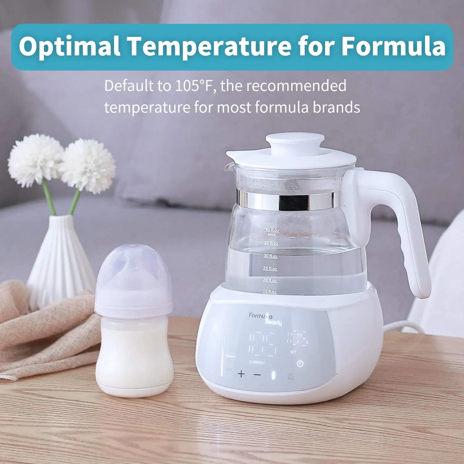 

Down and Keep Warm at Perfect Temperature 24/7 - Dispense Water Instantly- Replace Traditional Bottle Warmer