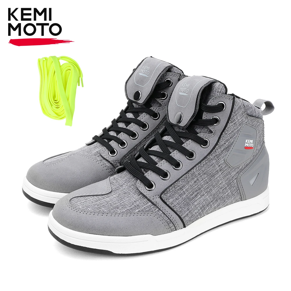 Motorcycle Shoes Men Riding Boots Casual Flat Shoes Anti-collision Toe Heel Protection Outdoor Cycling Motobike Sports Sneakers