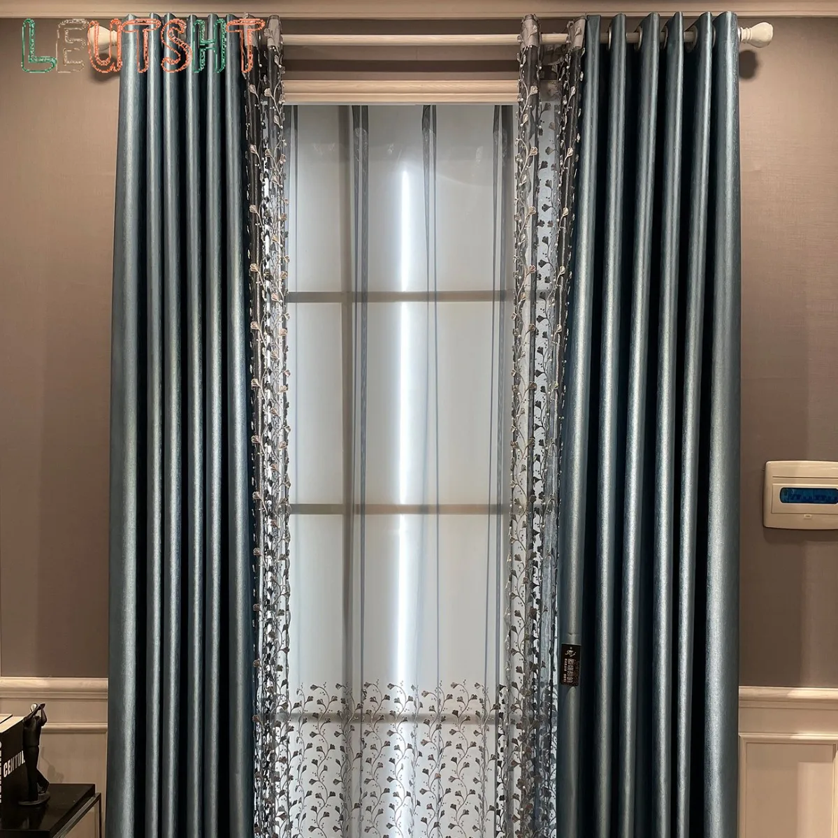 

Modern Curtain for Living Room Bedroom Simple High-end Color Matching Thick Cotton and Linen Window Custom Home Decor