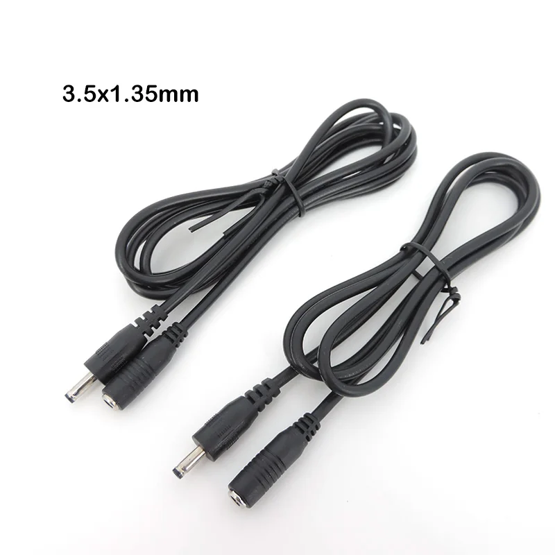 1/3/5m DC 3.5mm x 1.35mm jack Macho para Fêmea Fonte de alimentação Conector adaptador de carregamento 22awg Cabo de extensão para câmera