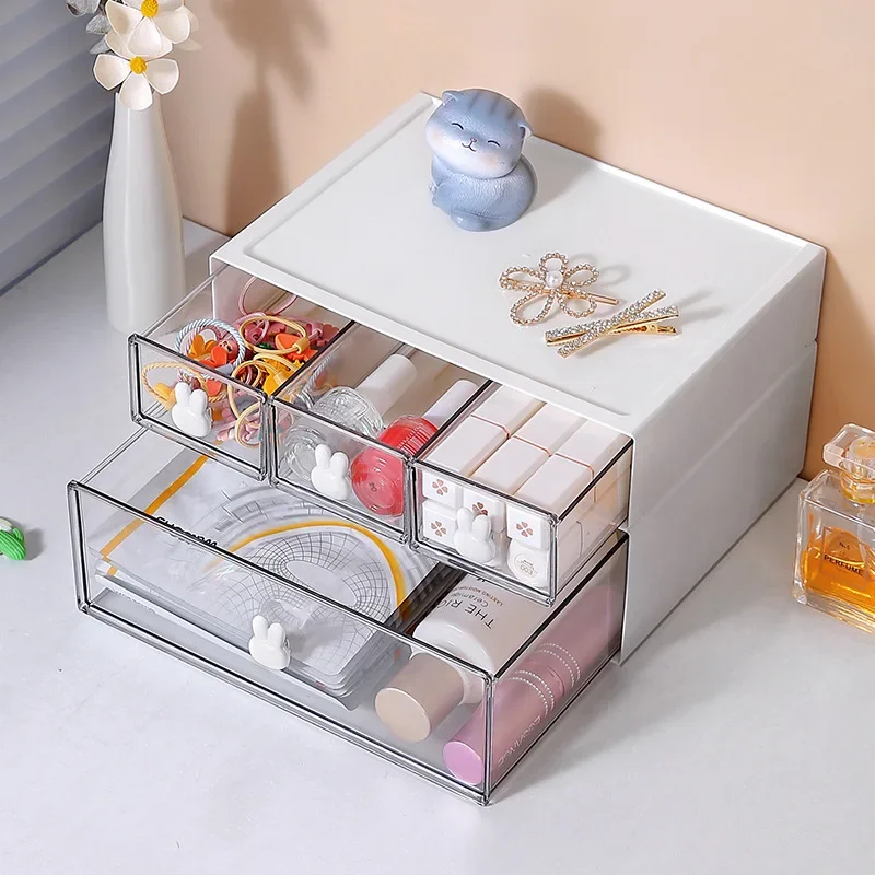 Desktop Storage Box Organizer Drawer Type Transparent Acrylic Desk Stationery Hand Account Storage Rack Desk Simple Pen Holder pen holder desktop storage box stationery organizer stationery storage box desktop storage kit