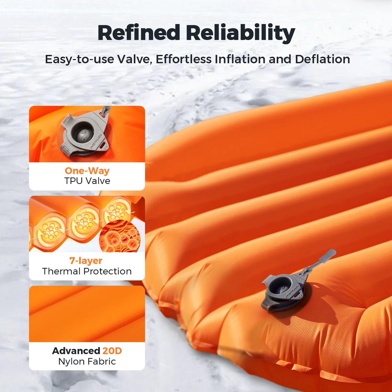 FLEXTAIL ZERO MATTRESS MUMMY - Insulated Sleeping Pad with