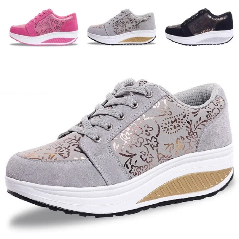 Slimming Toning Wedge Platform Sports Shoes for Women