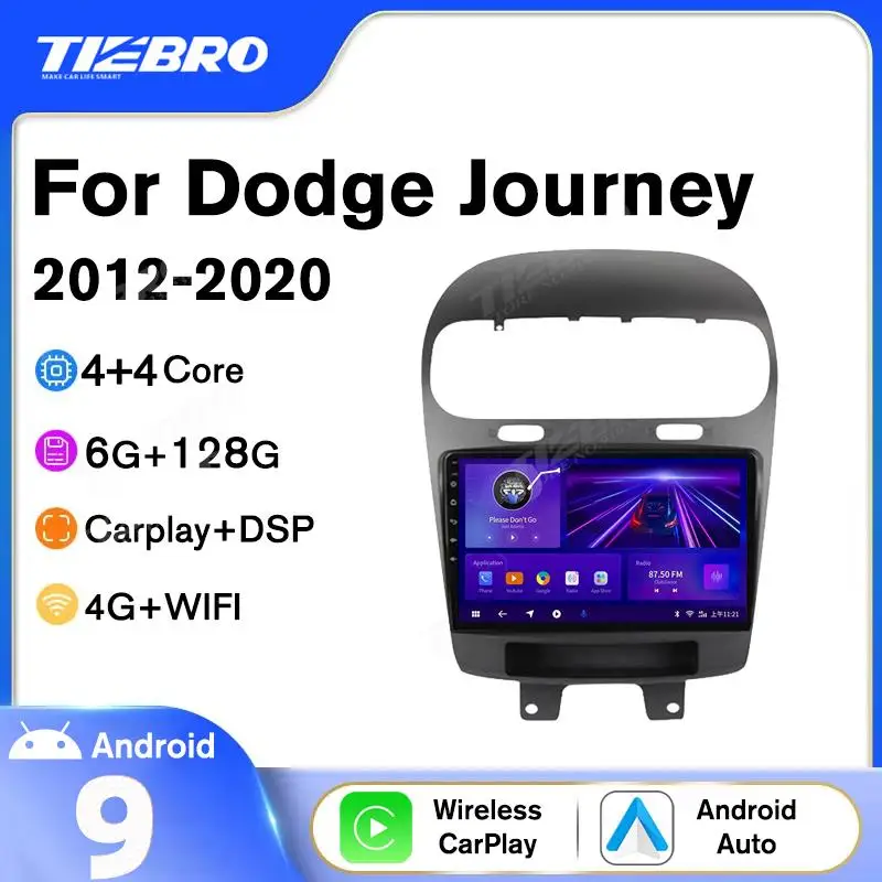 Автомагнитола Tiebro 2DIN для Dodge Journey Fiat Leap 2012-2020 автомобильный мультимедийный плеер авторадио GPS навигация Android 10 DSP
