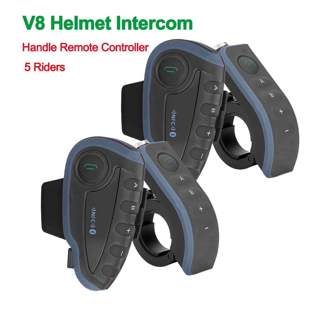 Overweldigend voor de hand liggend Plateau 2pcs Vnetphone V8 Motorcycle Helmet Intercom Nfc Remote Control Bluetooth  Interphone Headset 5 Rider 1200m Full Duplex Talking - Helmet Headset -  AliExpress