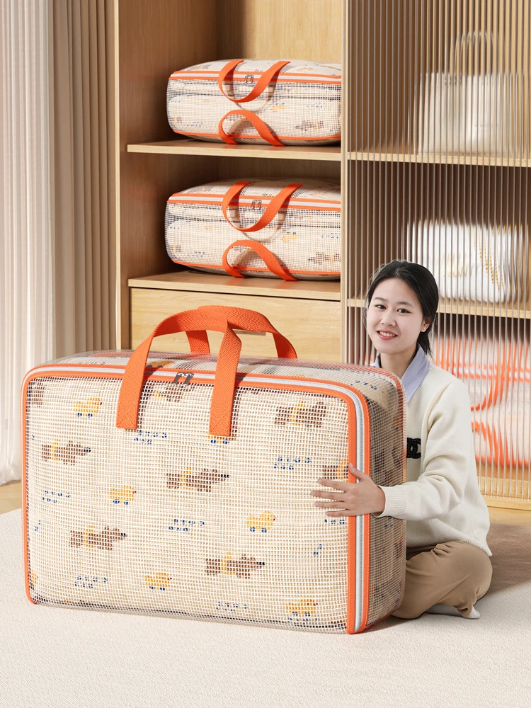 Oversized Kit Zipper Mobile Bag Heavy Duty Tote Foldable Moving Doggy Bag Clothing Storage Bag For Easy Mobile Travel 3