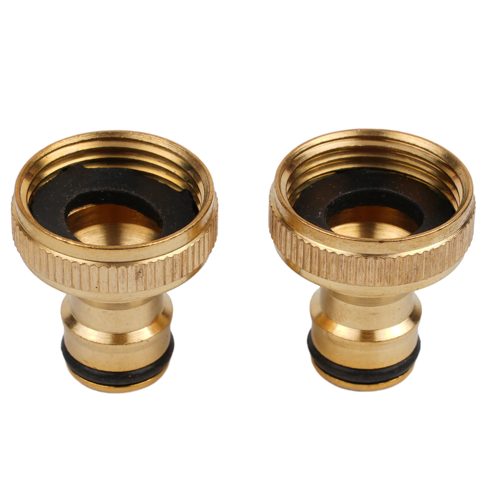 

Tap Thread Connector Hose Quick Adaptor Water Pipe 1.57*1.18in 2PCS 3/4" To 1/2" Brass Faucet Durable Practical