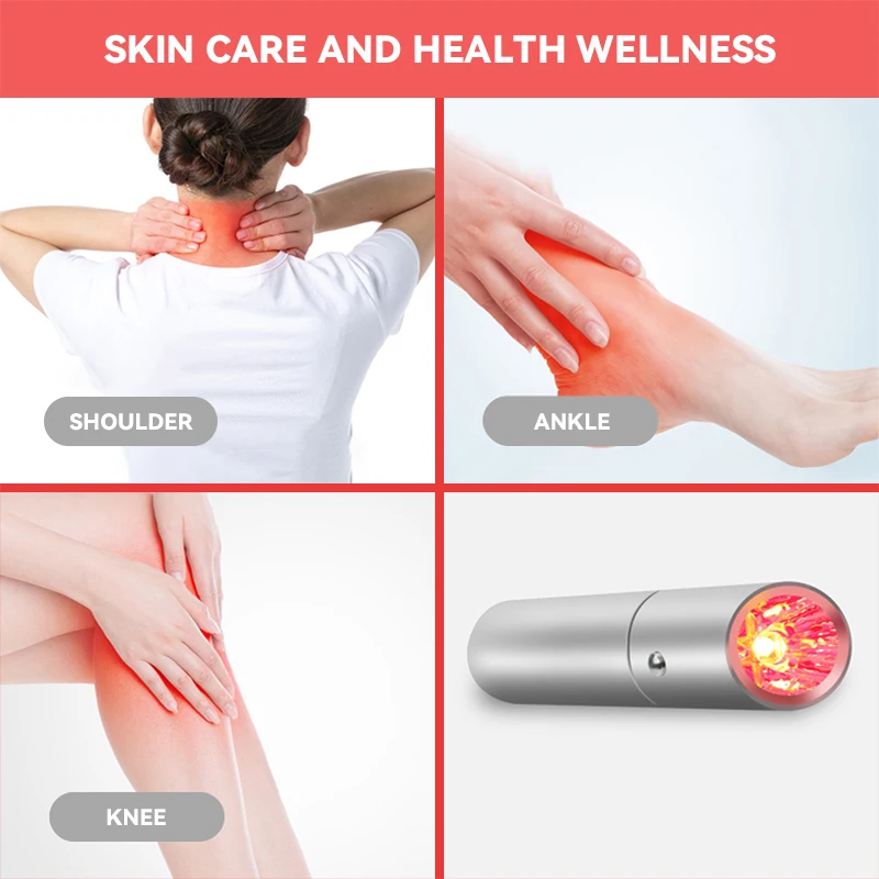 Red Light LED Infrared Treatment Facial Skin Care EMS Laser Pointer Laser Face Hand Body Care Four Light Sources red light therapy wand red light therapy panel facial machine infrared therapy lamp