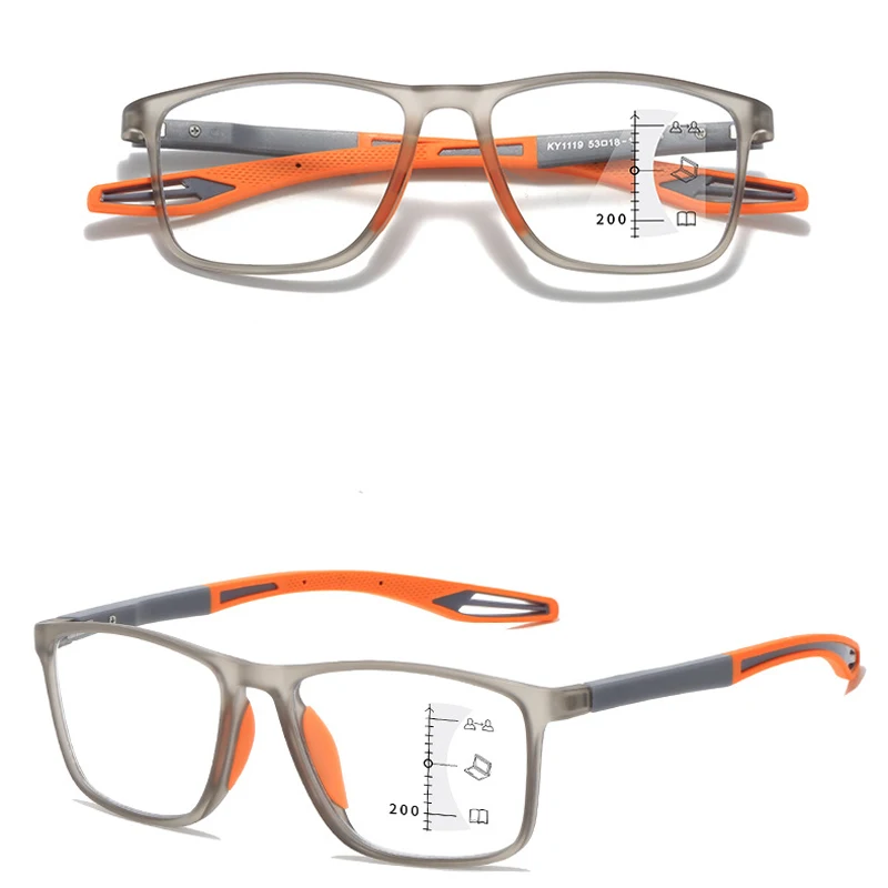 Soft Multifocal Progressive Reading Glasses Anti Blue Light Elderly Eyewears Men Women Large Frame