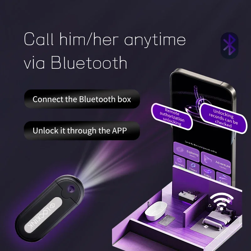 Penis Chastity Cage Chastity Lock Sex Toy Smart Remote Cock Cage with App Control