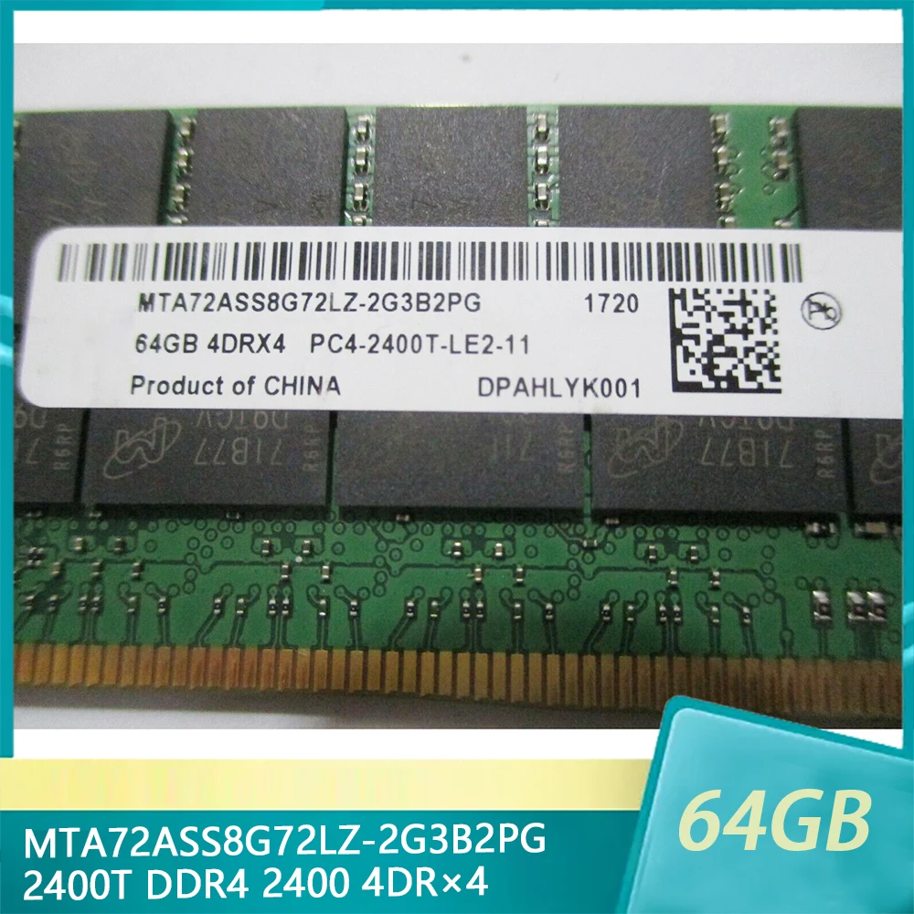 

For MT RAM 64G 64GB 2400T DDR4 2400 4DR×4 RECC RDIMM MTA72ASS8G72LZ-2G3B2PG Server Memory Fast Ship High Quality