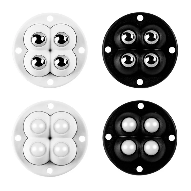 

4Pcs Caster Wheels Self Adhesive Mini Swivel Wheels Universal Wheel 360 Degree Rotation Pulleys for Bin Trash Can