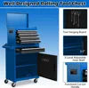 Goplus Tool Chest, 5-Drawer Rolling Tool Storage Cabinet with Detachable Top Tool Box, Liner, Universal Lockable Wheels, 5