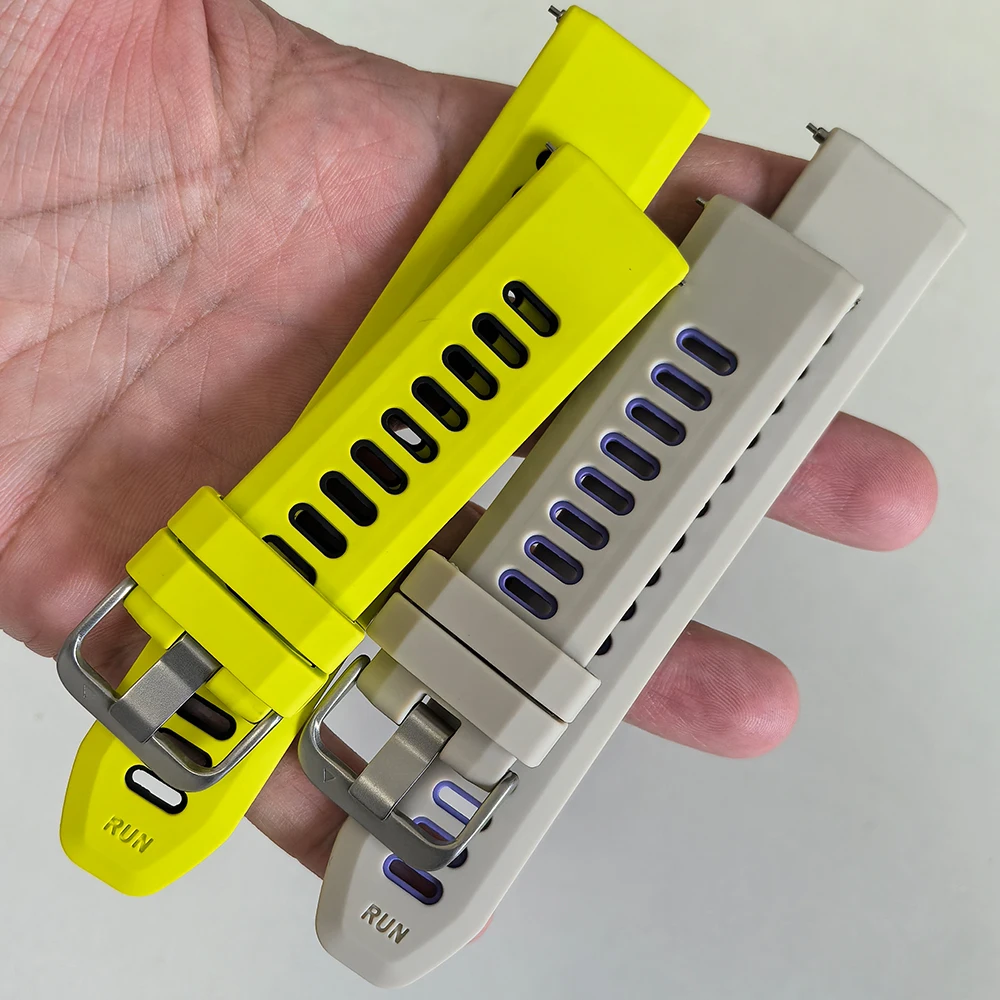 Two-Tone Silicone Quick Release Sport Watch Band Bracelet, 22mm
