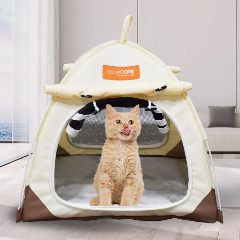 Oxford Cloth Kennel Outdoor Pet Tent Can Be Dismantled and Washed Cat Tents Strong Support Portable Pet Supplies Products