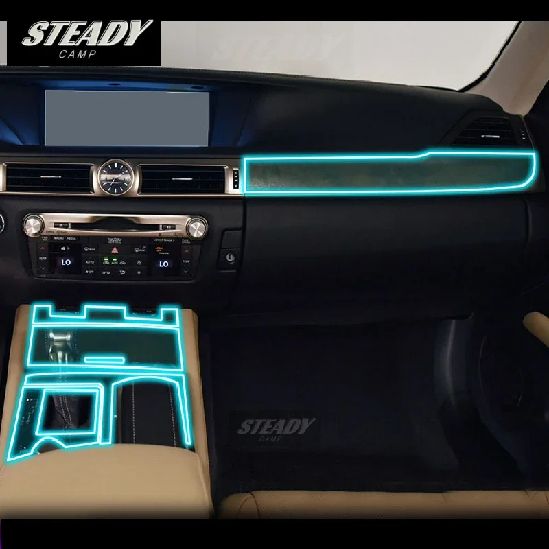 

For Lexus ES 2016-2017 Car Interior Center Console Transparent TPU Protective Film Anti-scratch Repair Accessories Refit