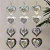 Heart Wind Chime 3D Metal Heart Wind Spinner Hanging Rotatable Heart Wind Spinner Love Spinner For Garden Hanging Ornament 1