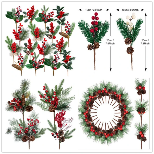 Christmas Pine Picks and Sprays for Holiday, Christmas, Winter  Arrangements, Wreaths & Centerpieces, Wreath Supplies, Holiday Decor  Supplies 