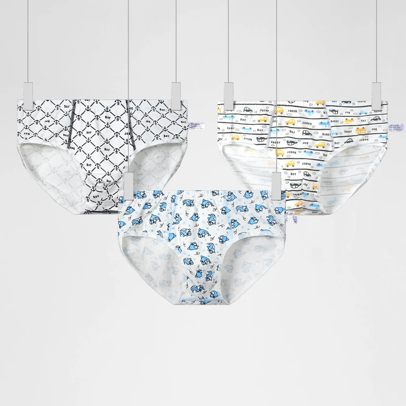 4 pezzi di biancheria intima di cotone per bambini, pantaloni piatti per ragazzi e neonati, stile estivo sottile senza pp, ragazzi piccoli e bambini medi - immagine 5