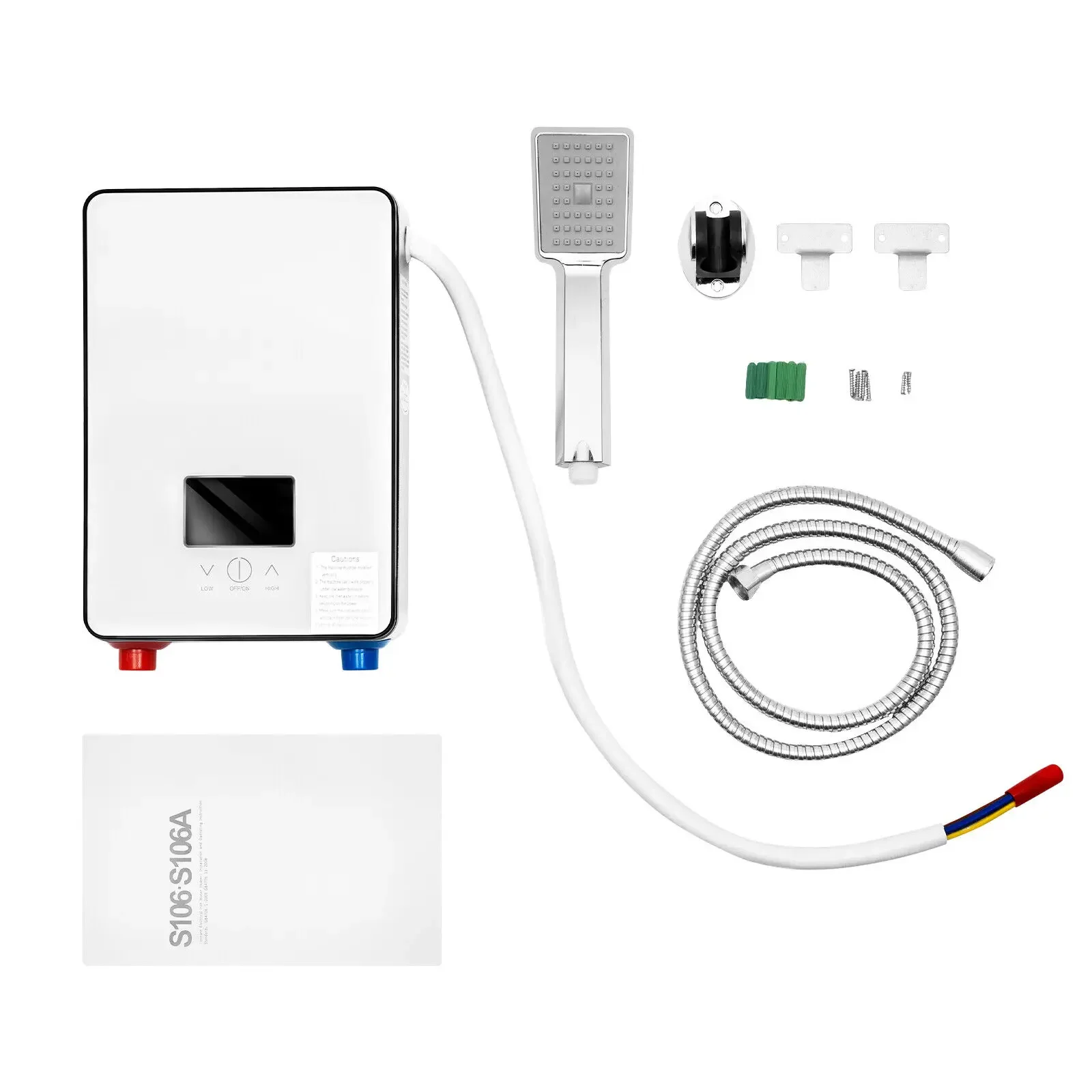 4500W 110V Energy-Efficient Instant Water Heater for Home, RV & Apartment Use, Complete with Shower Head