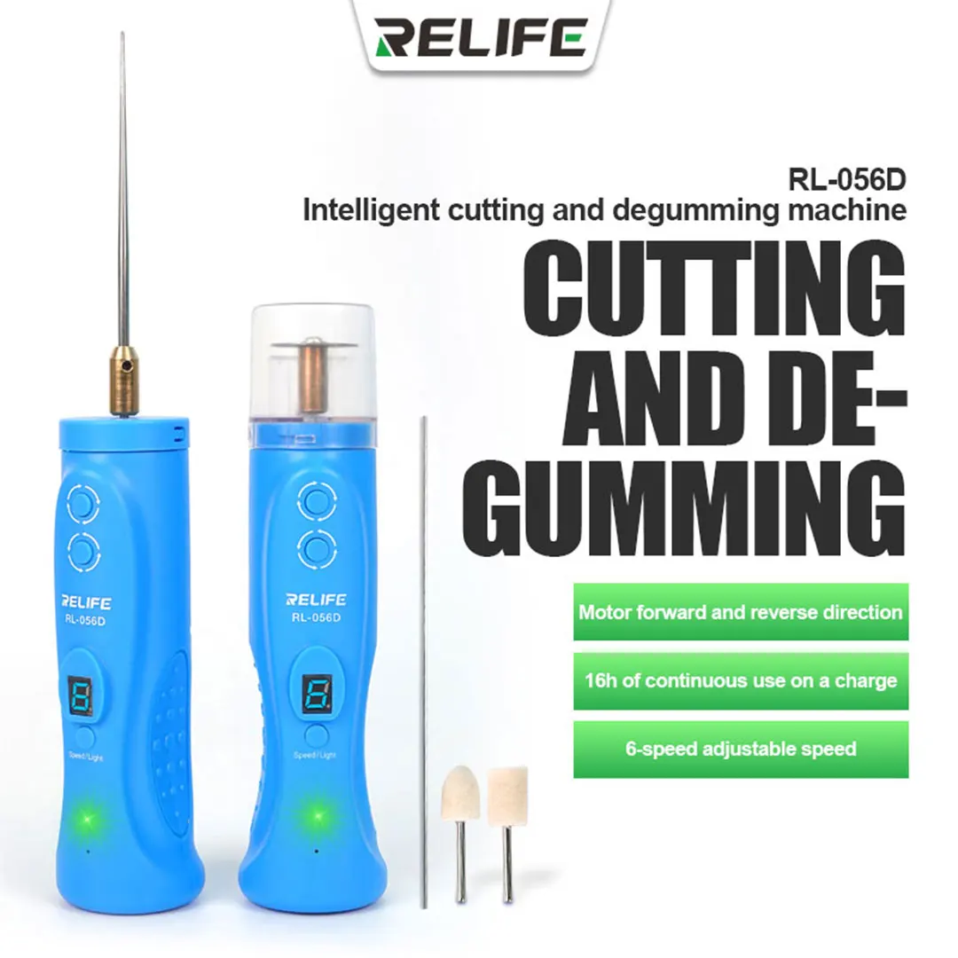 RELIFE RL-056D OCA Phone LCD Screen Degumming Shovel Glue Tool Set Adjustable Speed Glue Remove Pen Grinder Rubber Separator 5000 10000 15000r min engraving pen wireless electric grinder set rechargeable mini grinder micro rotary tool jade carving drill