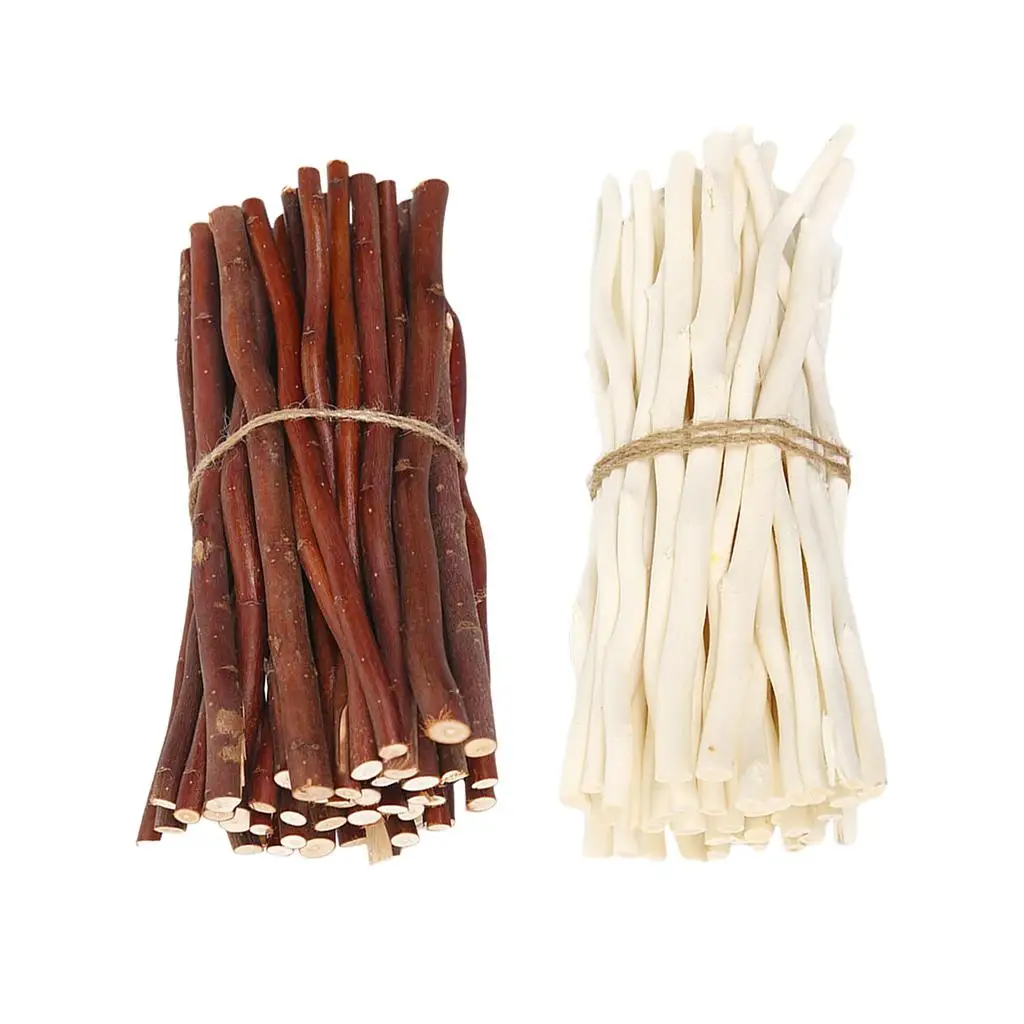 

50x Rustic Wood Branch Sticks Dowel Driftwood Wooden Pieces Wood Crafts DIY