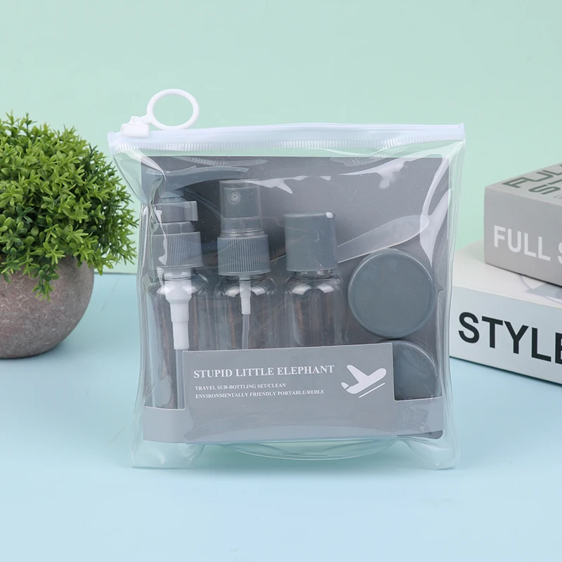 ערכת בקבוקי נסיעה ספריי נייד חלוק דוגמאות קוסמטיות בקבוקים ריקים סטים לטיפוח העור מים לושן שמפו קרם