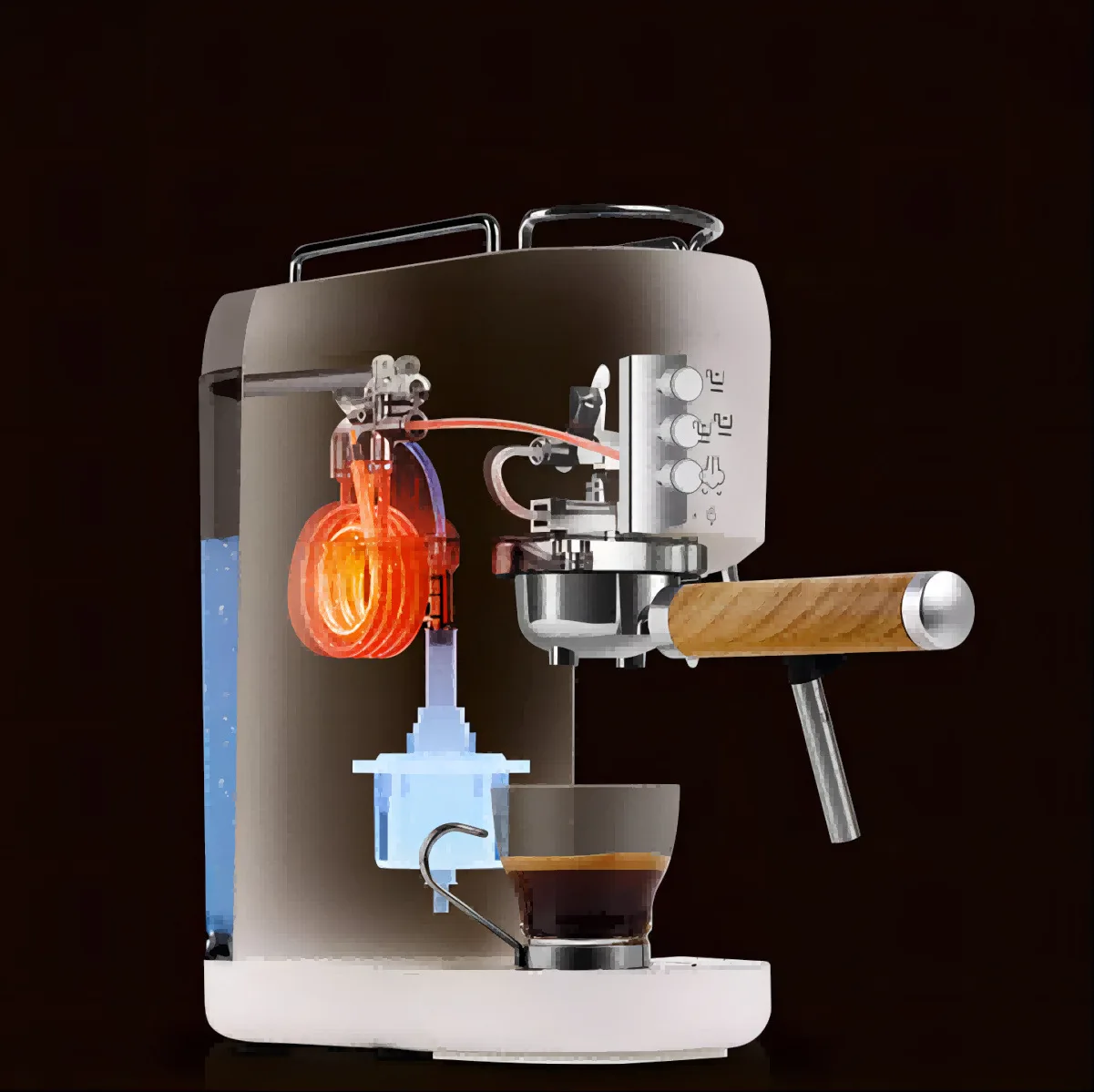Small Italian semi-automatic espresso machine milk foam integrated machine 5