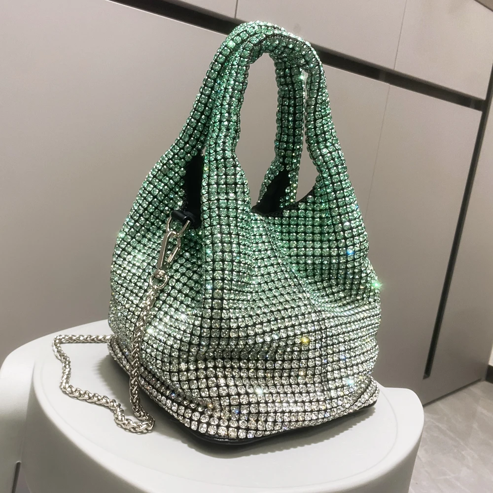 【EMIS】RHINESTONE HOBO BAG★25HS purse Rhinestones Evening clutch Bag Purses and handbag