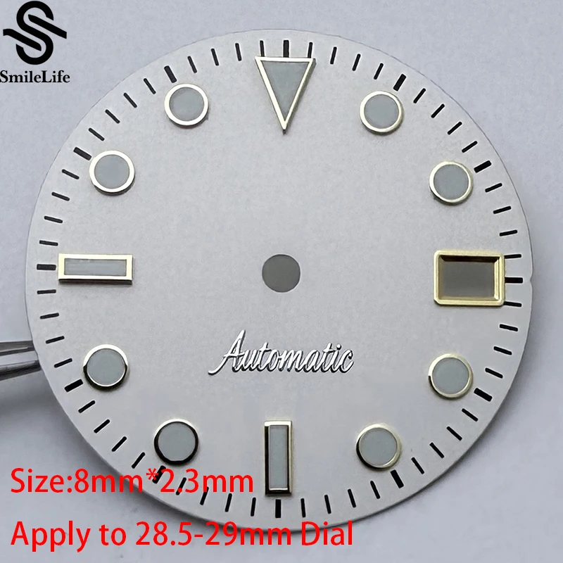 Automatic Custom Watch Dial Sticker Gold Metal Transfer Silver 28.5mm ...