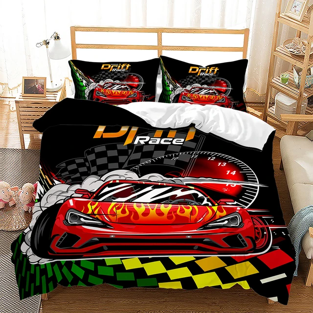 Fitted Bed Sheets Kids Queen, Bed Cover Kids Racing Cars