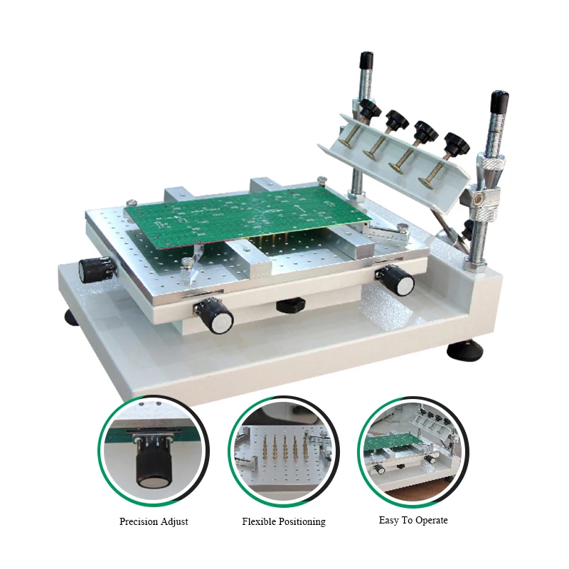 

Desktop Manual Stencil Screen Printing Machine SMD Solder Paste Printer solder paste screen printer table