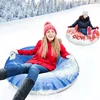 1PC Snow Sledge Inflatable Ski Ring PVC Sledding Tube Thicken Snow Tubing Winter Snow Tube with Handle Skiing Accessories 2