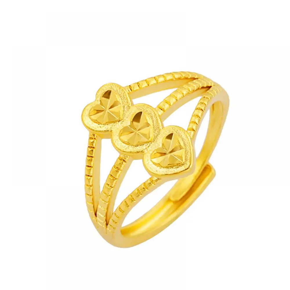 

Новинка, регулируемое кольцо HOYON с покрытием 24-каратным золотом, ювелирные изделия из настоящего золота 100% пробы, цвет 24-каратного золота