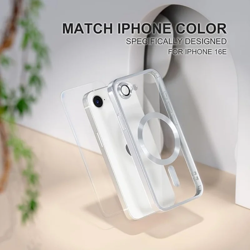 Magnetic Titanium Case with Screen Protector and Camera Cover - Metallic Glossy Luxury Finish