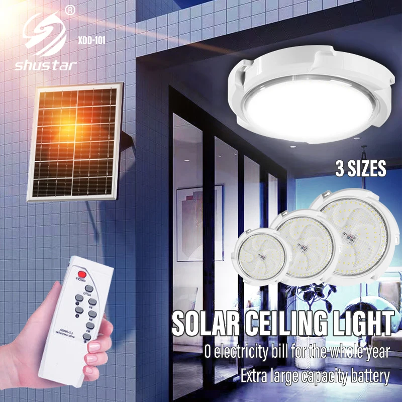 Solar Ceiling Light with Remote Control Corridor Lights Garden Lights Support Dimming Intelligent Switch IP67 Waterproof Rating solarwinds dameware remote support 12