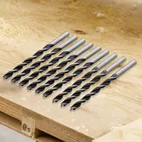 Foret à bois jardin maison outils électriques spirale travail du bois atelier Center Point équipement 10 pièces 4mm diamètre 75mm 5
