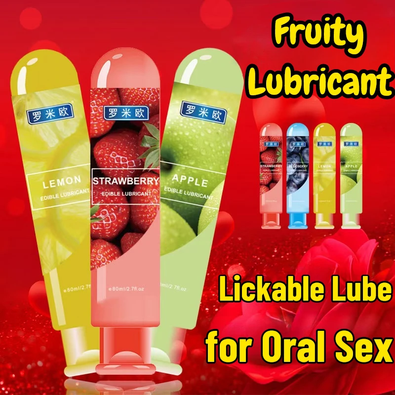 80 ml fruchtiges Gleitmittel auf Wasserbasis, Gleitmittel für Sex, lecken, Erdbeergeschmack, Sex-Gel, Frauen, Sexspielzeug, Gleitmittel, Paare, Sexshop ab 18 Jahren