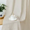 JINCHAN 127*160CM Linen Blend Curtains For Living Room Bedroom Farmhouse Rod Pocket Back Tab Light Filtering Window Drapes 1PCS 3
