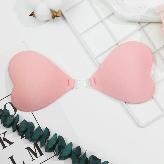 Vkme Sexy Invisible Silicone Bra Women Push Up Love Heart