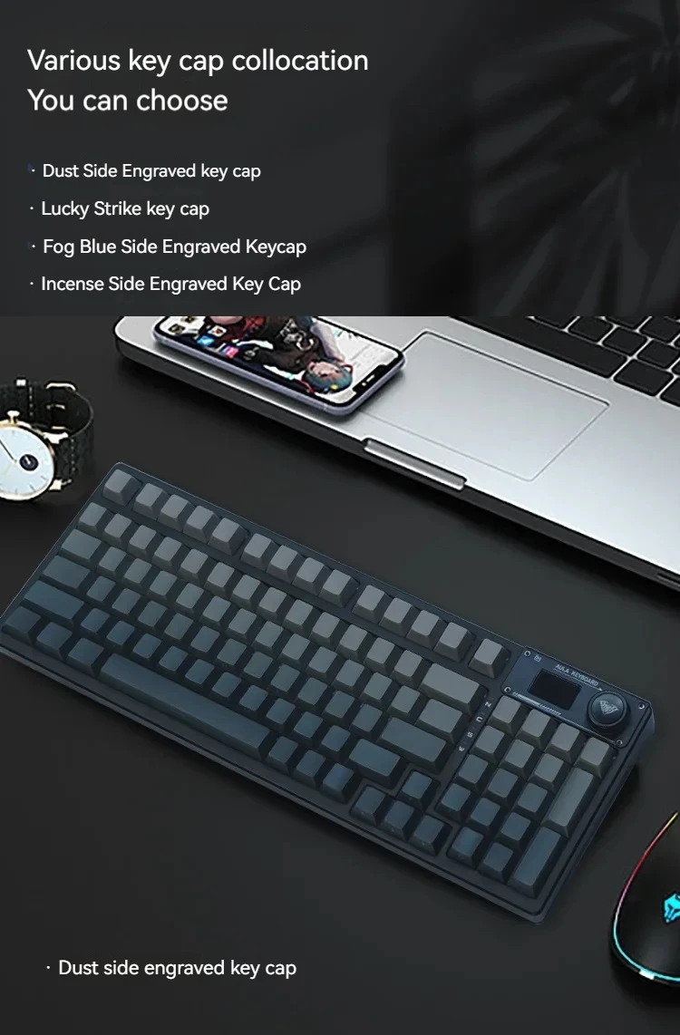 AULA メカニカルキーボード F98Pro Amazon.com: AULA F98 Pro Wireless Mechanical Keyboard with