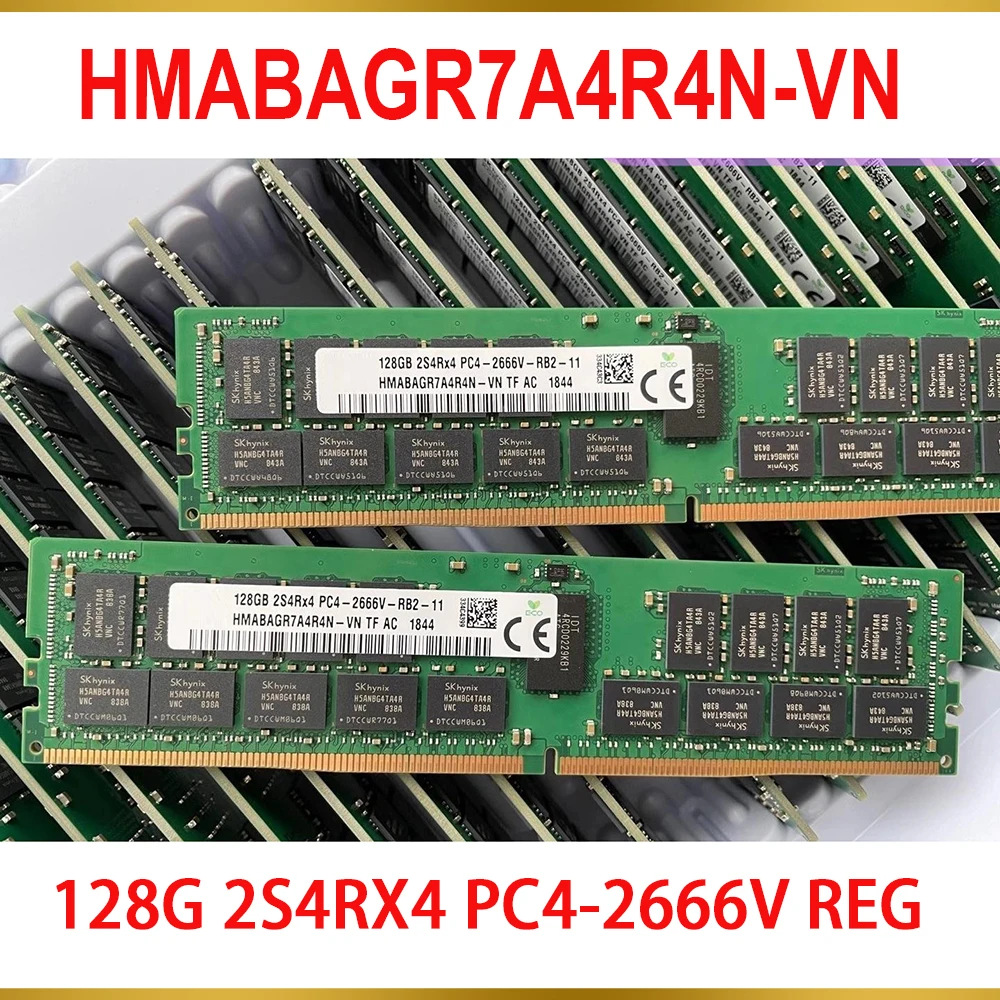 1 Pcs 128GB 128G 2S4RX4 PC4 2666V REG RAM For SK Hynix Memory DDR4 2666 HMABAGR7A4R4N