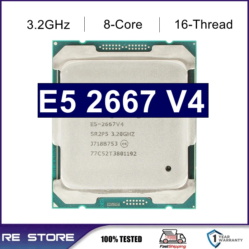 Xeon E5-2667 V4 SR2P5 Processore Intel Xeon E5-2667 V4 - 8 Core, 16 Thread, 3.2 GHz, 25MB Cache - Ricondizionato E Testato (SR2P5) SR2P5 Ricondizionato - Foto 12